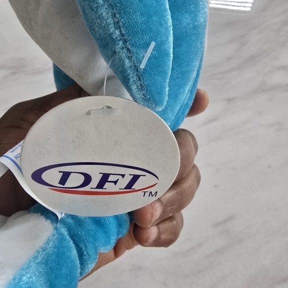 DFI Toy Blue White Baby Shark Ocean Sea Plush Stuffed Animal Dolphin - Picture 4 of 5